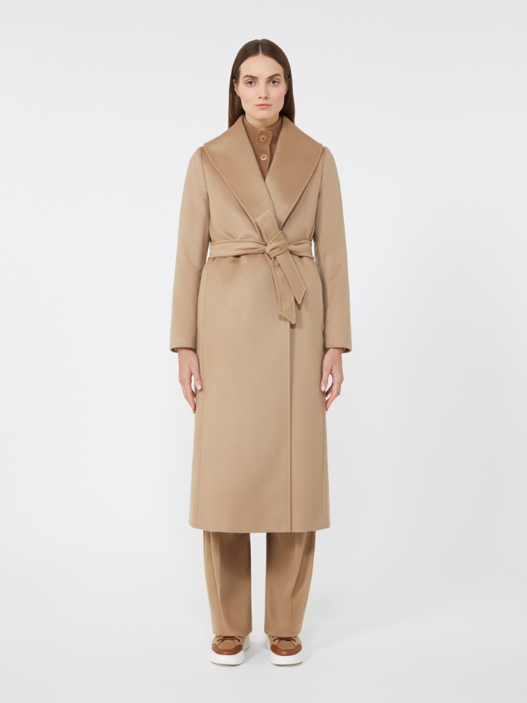 Pure virgin wool broadcloth coat, camel | 
