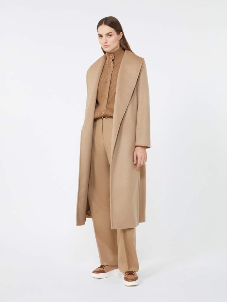 Pure virgin wool broadcloth coat - CAMEL - Max Mara