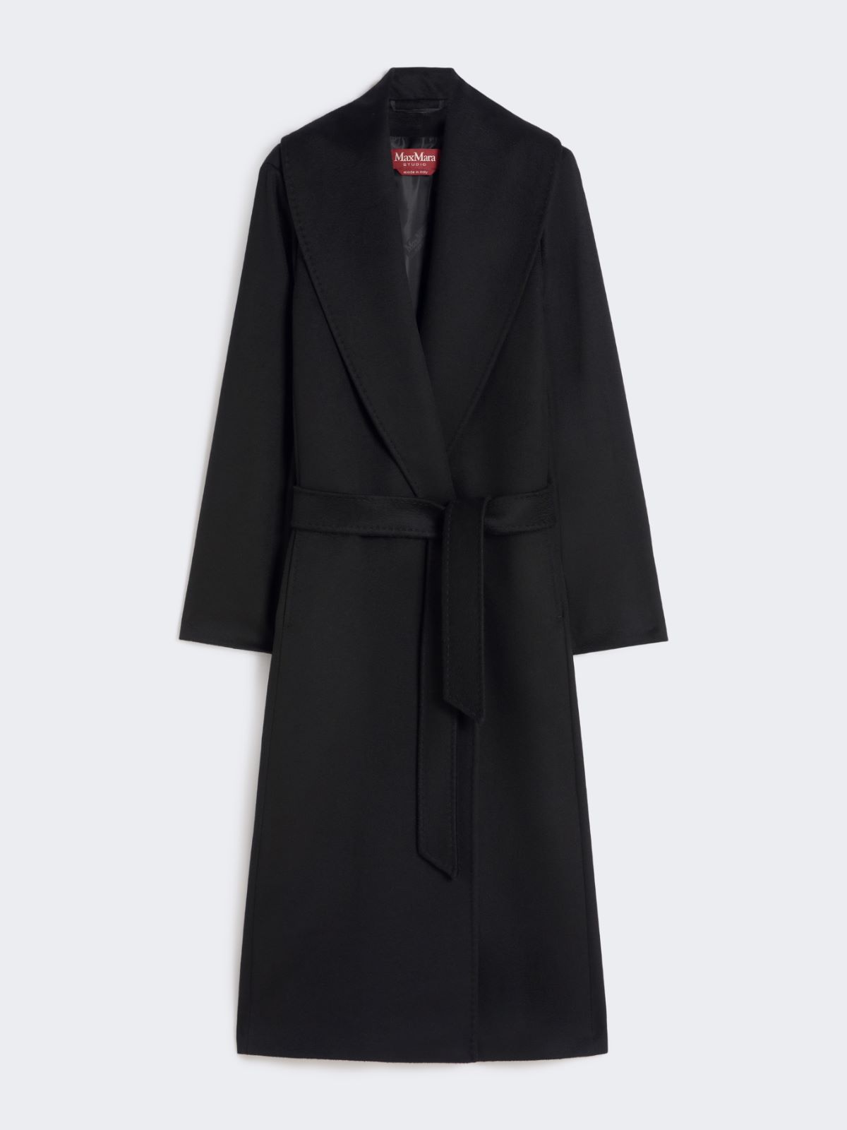 Pure virgin wool broadcloth coat - BLACK - Max Mara - 9