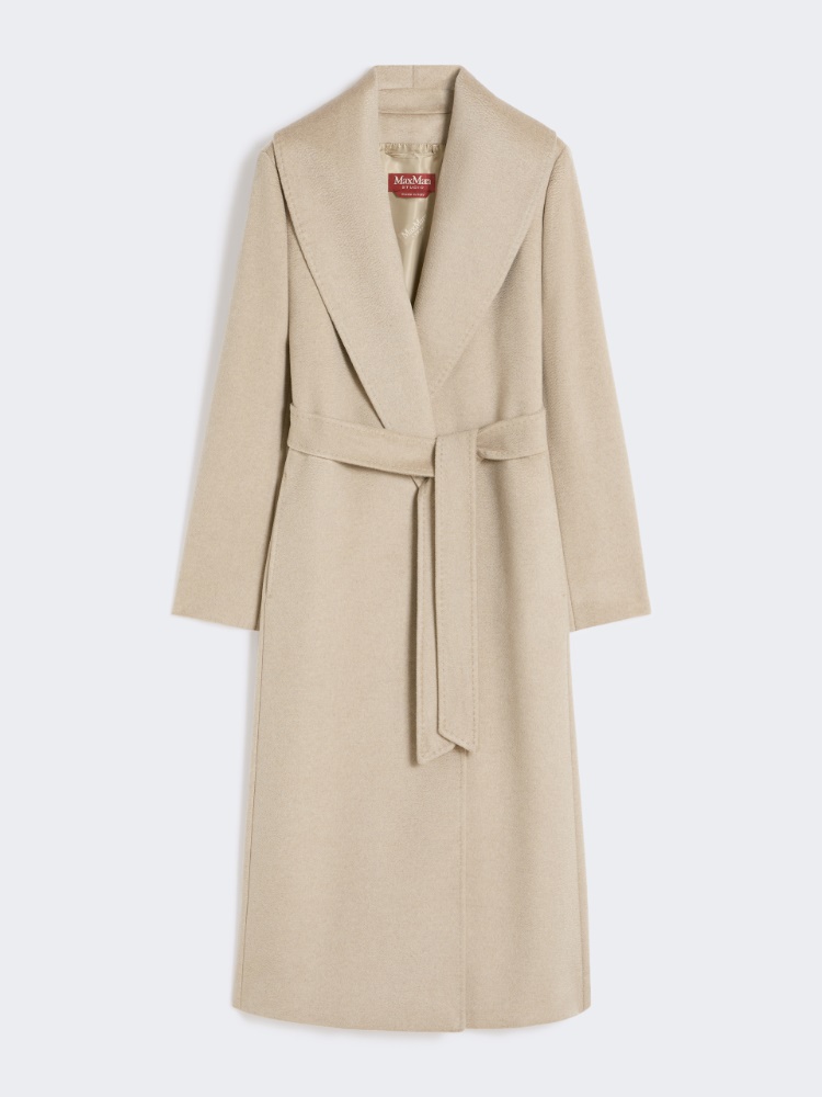 Cashmere coat with zibeline finish - SAND - Max Mara