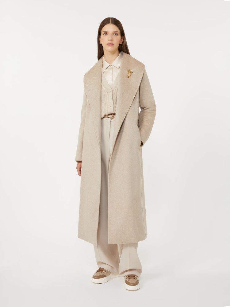 Cashmere coat with zibeline finish - SAND - Max Mara