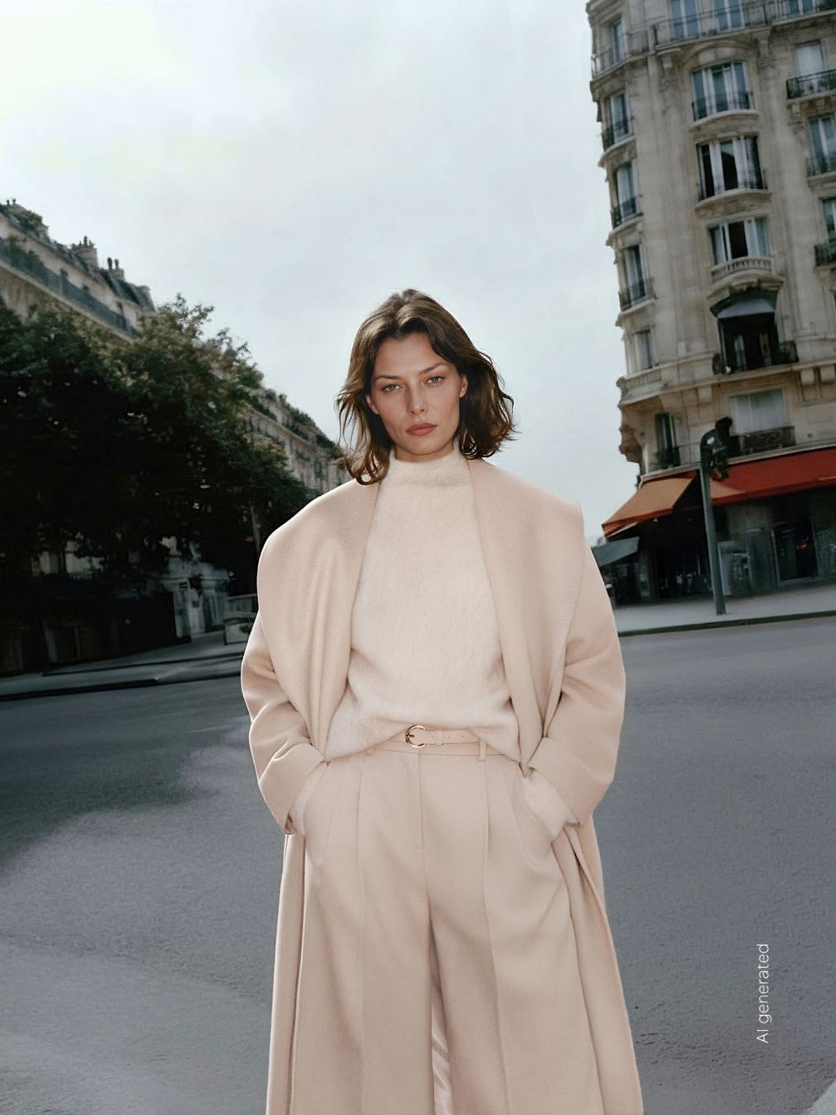 Cappotto in cashmere con finitura zibellinata - SABBIA - Max Mara