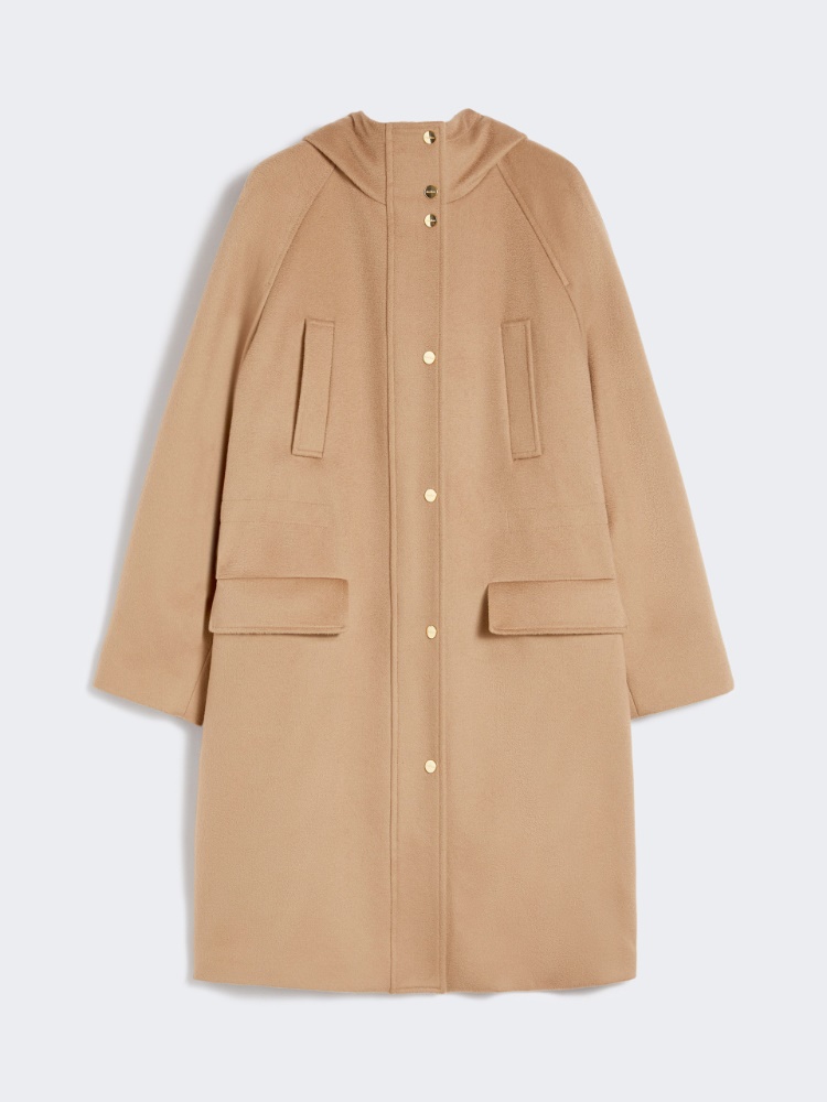 Long wool broadcloth parka - CAMEL - Max Mara