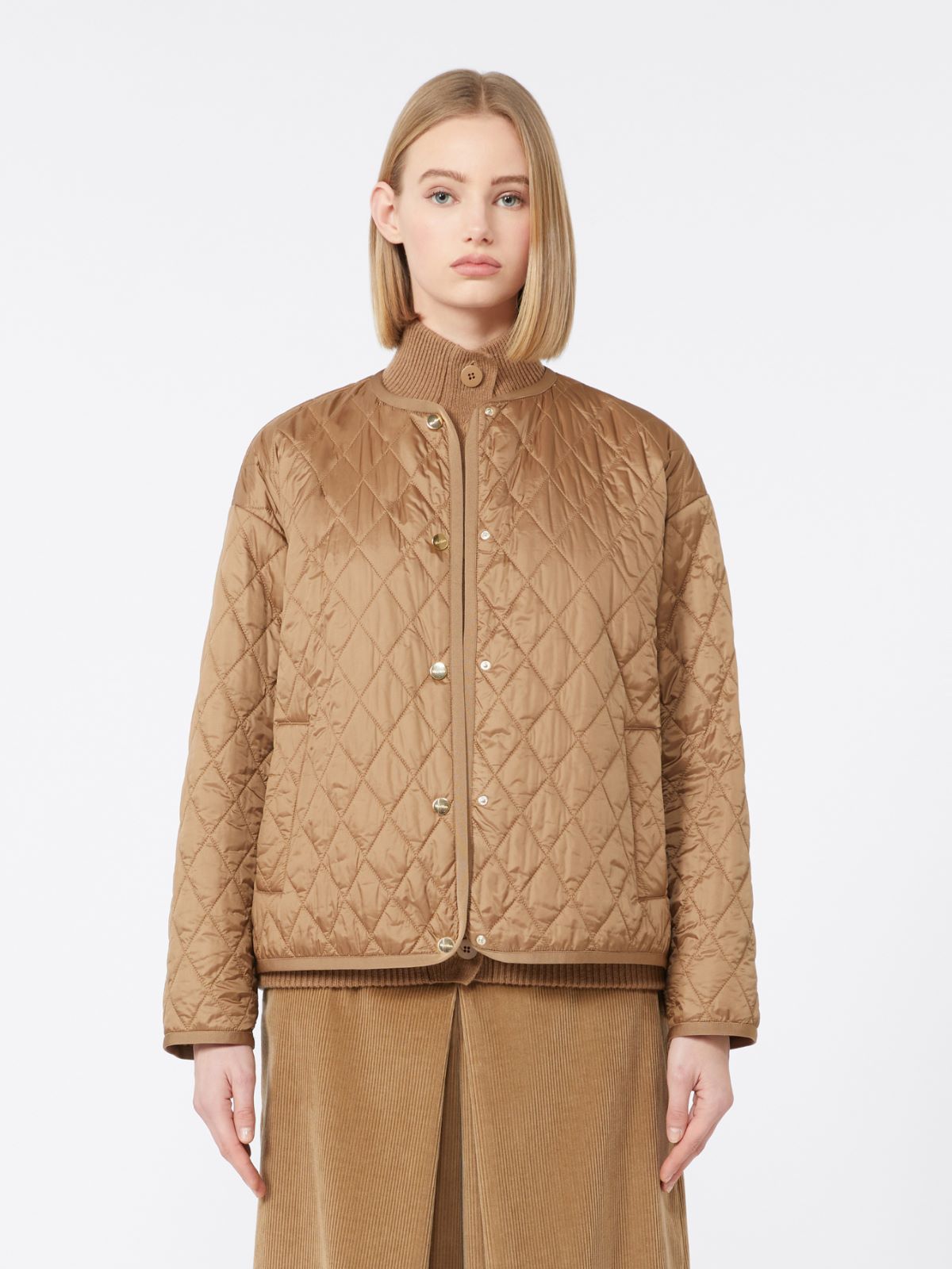 [デリス] ピュア ウール キルティング 2WAY ジャケット - CAMEL - Max Mara - 10