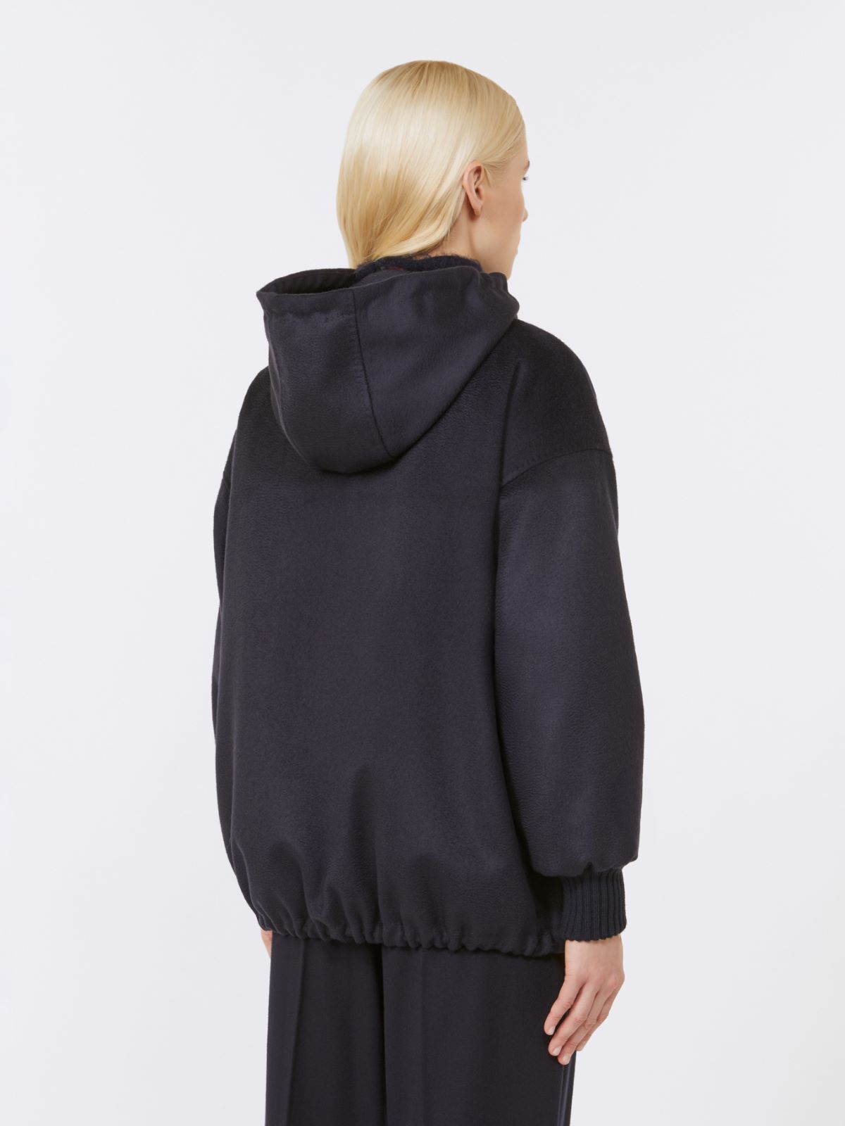 Wool broadcloth sweatshirt - NAVY - Max Mara - 3