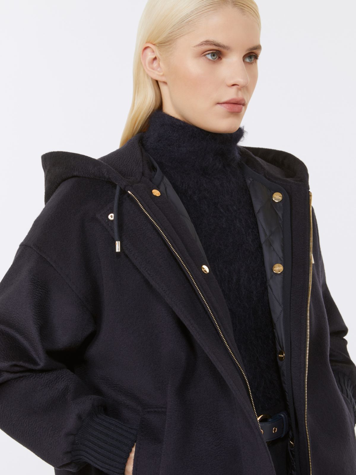 Wool broadcloth sweatshirt - NAVY - Max Mara - 4