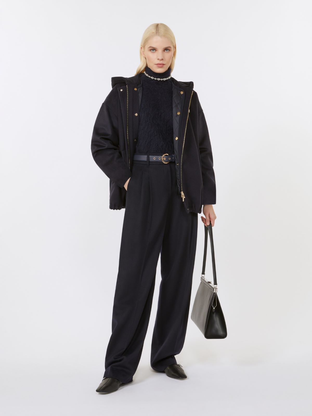 Wool broadcloth sweatshirt - NAVY - Max Mara