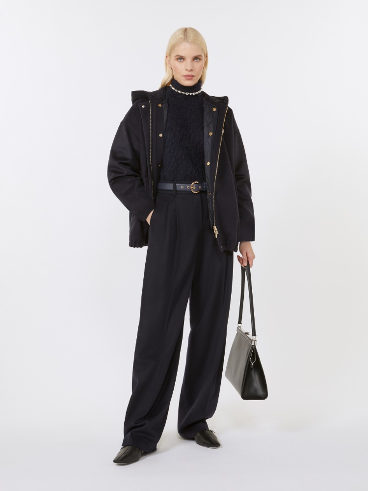 Wool broadcloth sweatshirt - NAVY - Max Mara