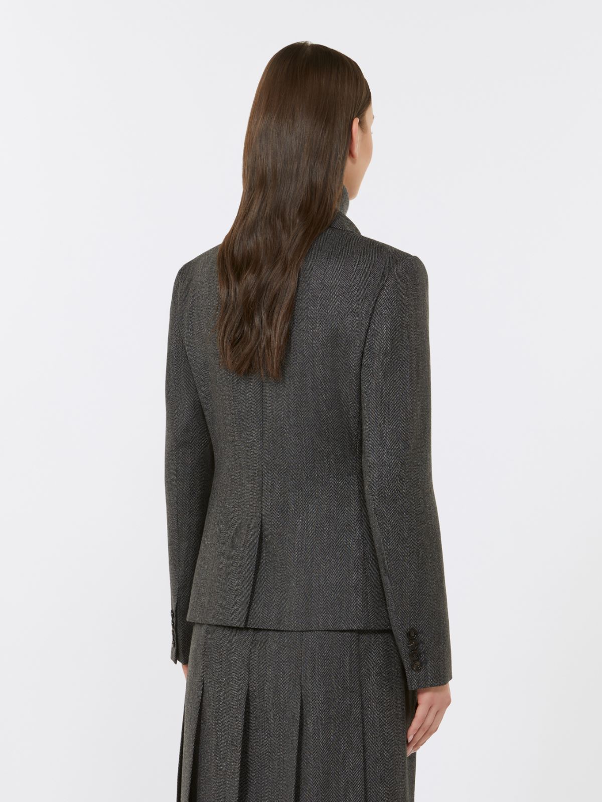 Flannel college jacket - DARK GREY - Max Mara - 3
