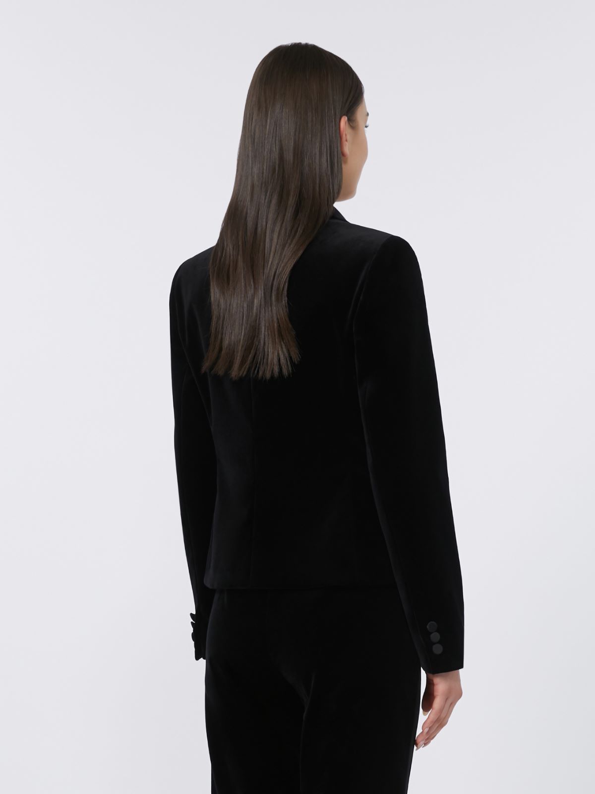 Velvet Tuxedo jacket - BLACK - Max Mara - 3