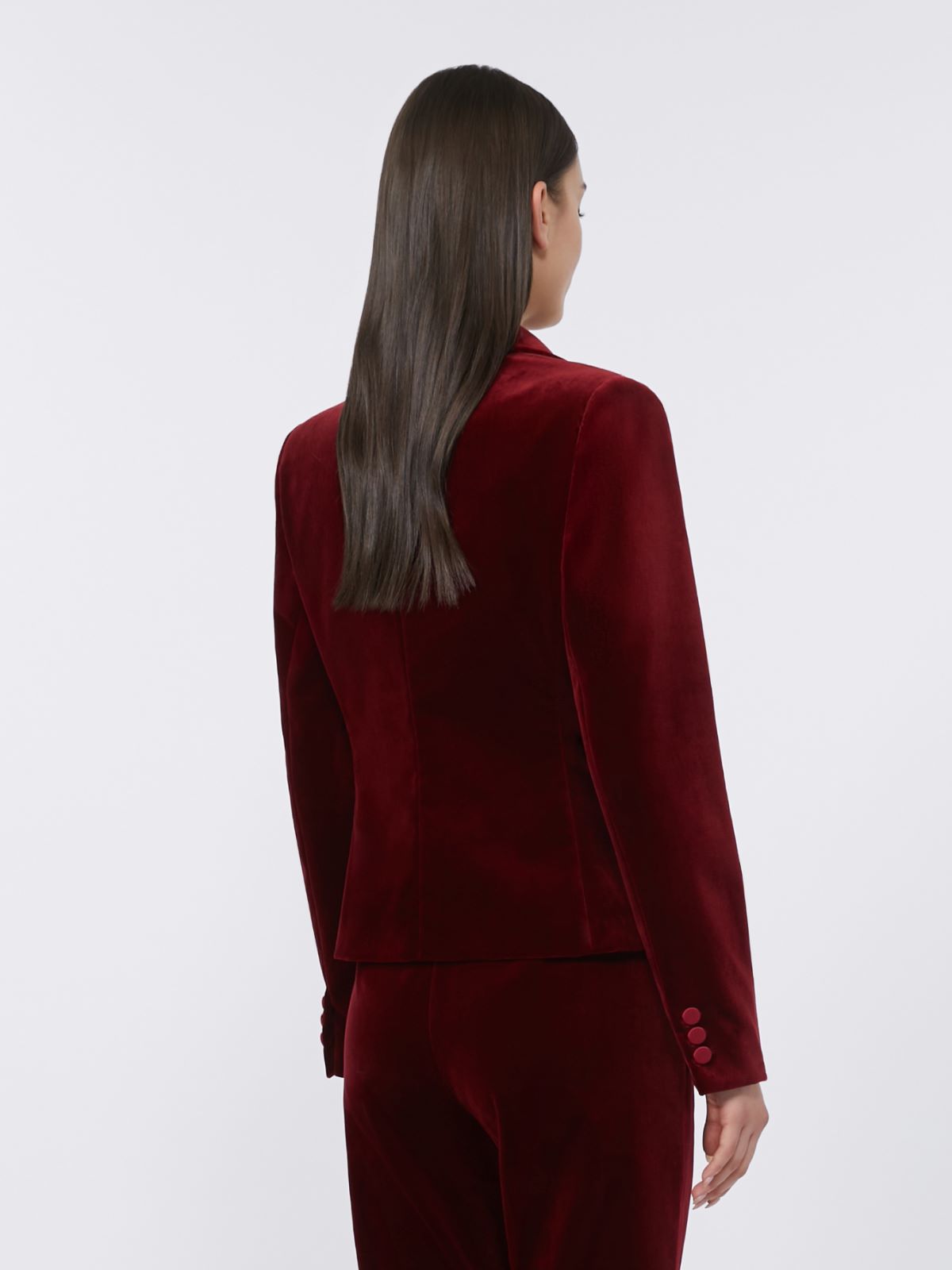 Velvet Tuxedo jacket - BORDEAUX - Max Mara - 3