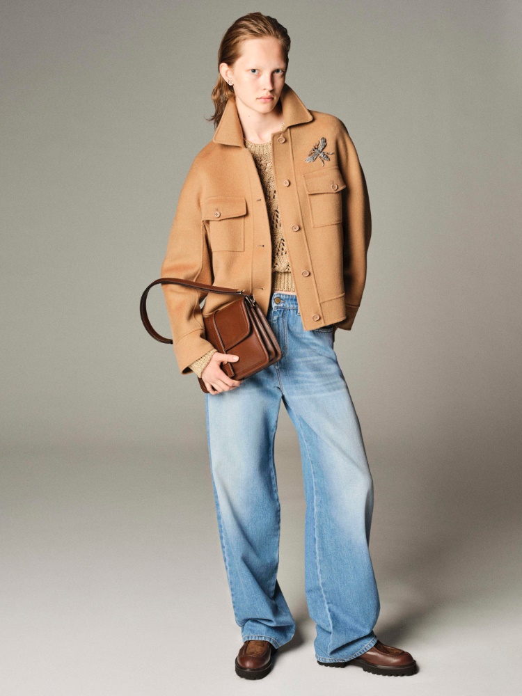Wool, cashmere and silk boxy jacket + CAMEL - Max Mara
