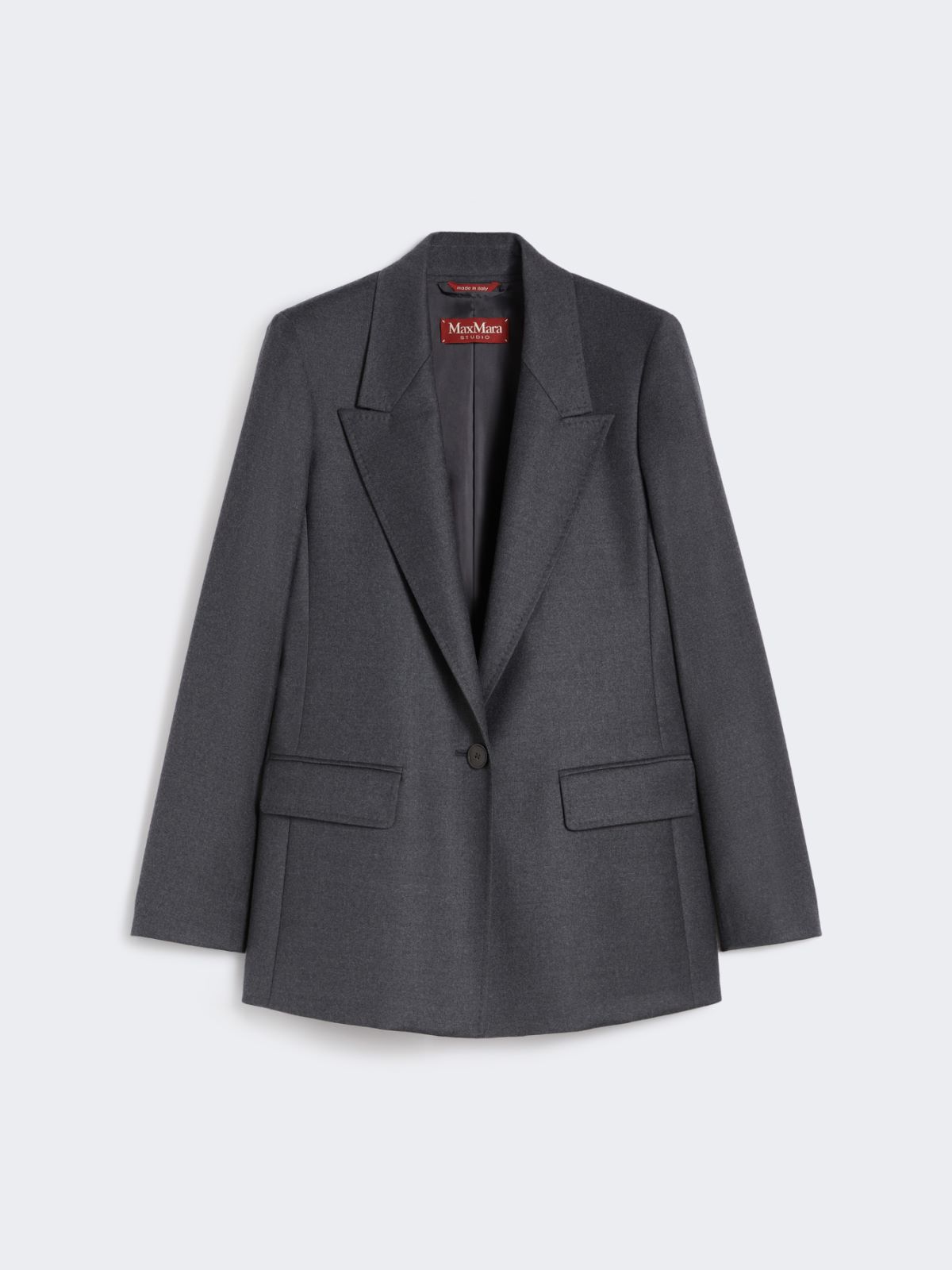 Regular fit flannel blazer - DARK GREY - Max Mara - 8