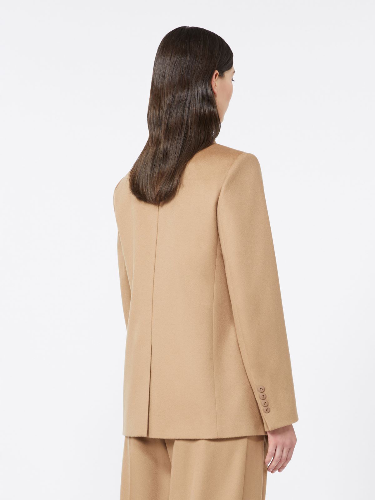 Single-breasted wool broadcloth blazer - CAMEL - Max Mara - 3