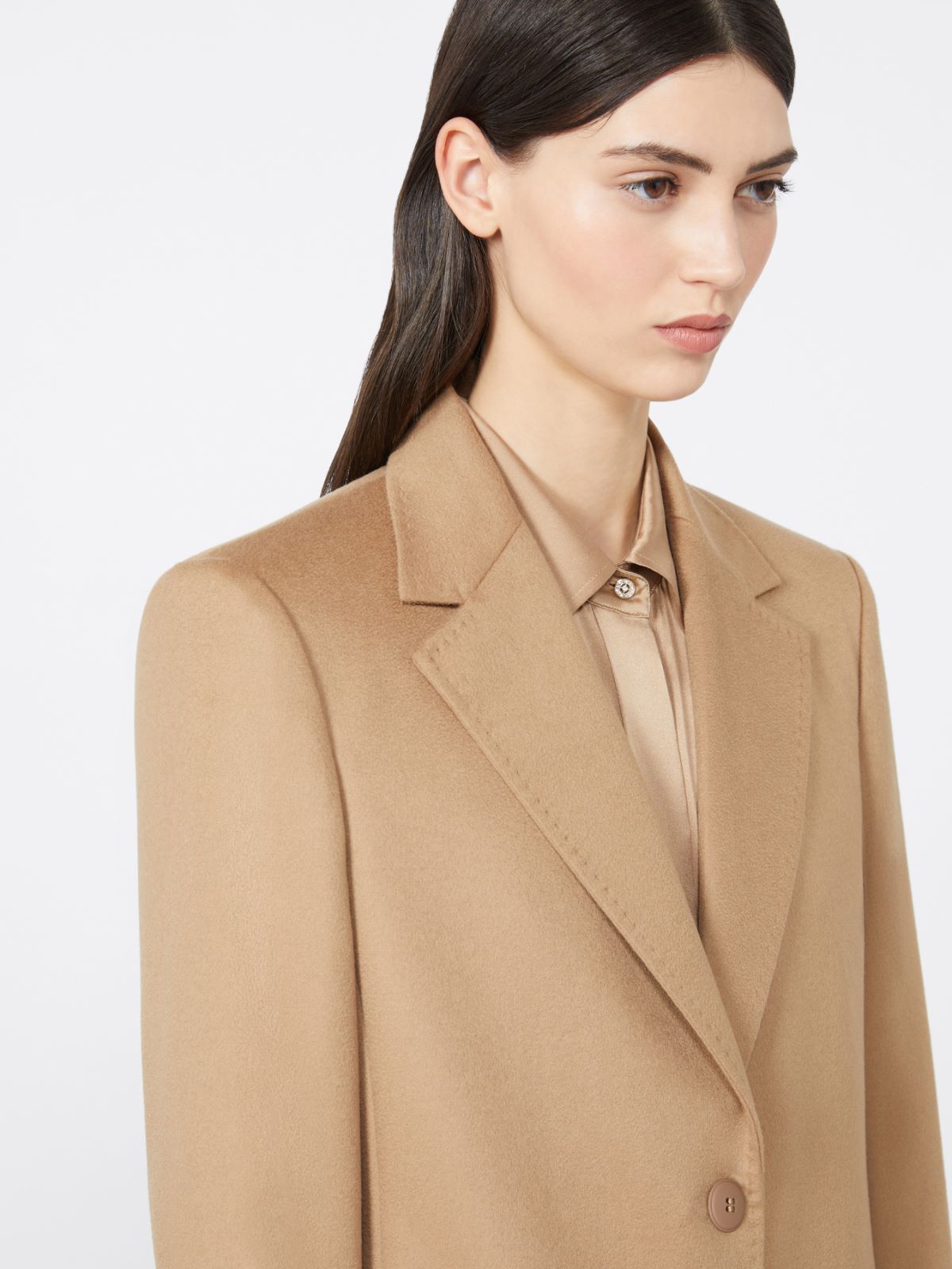 Single-breasted wool broadcloth blazer - CAMEL - Max Mara - 4
