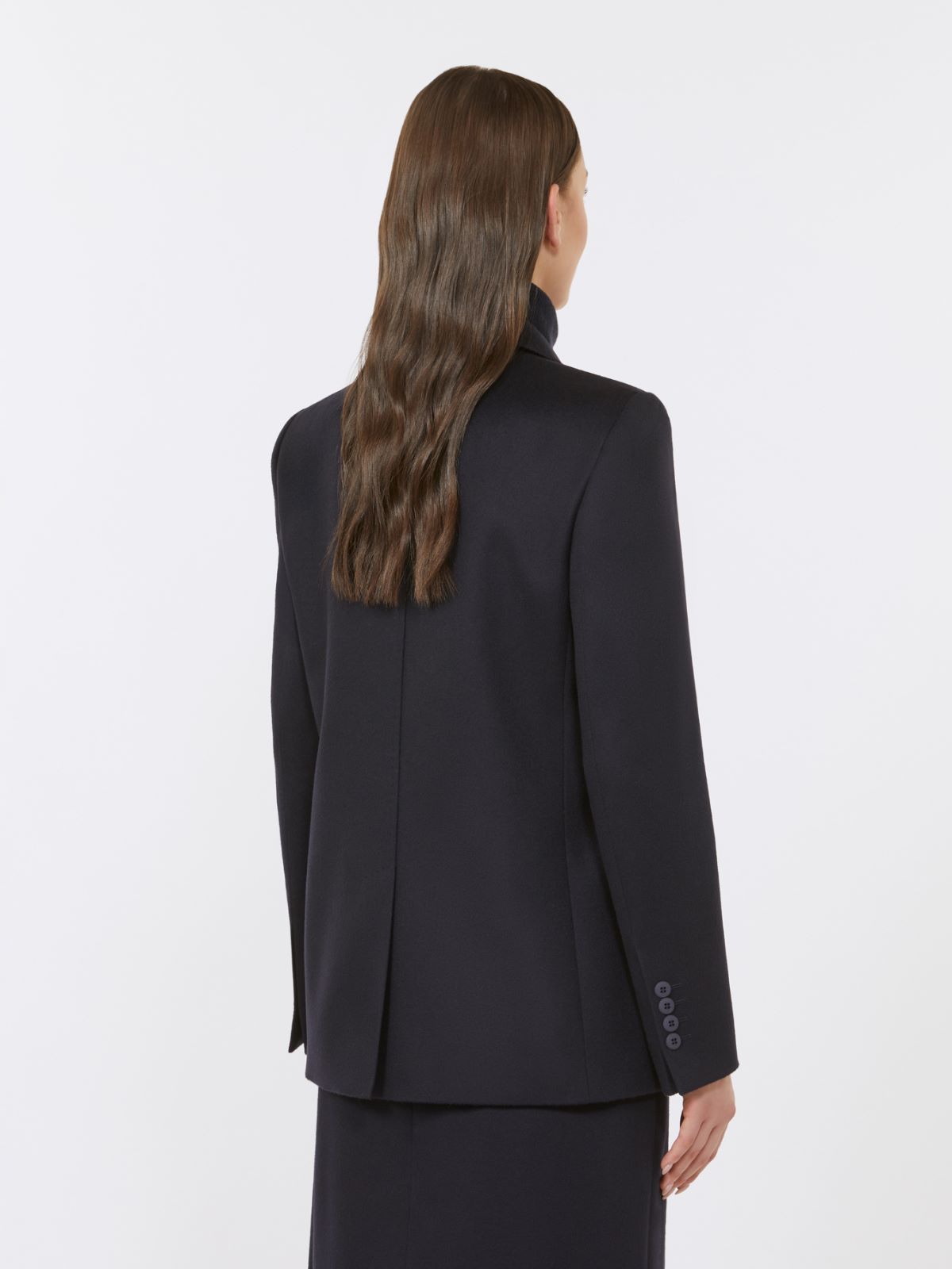 Single-breasted wool broadcloth blazer - NAVY - Max Mara - 3