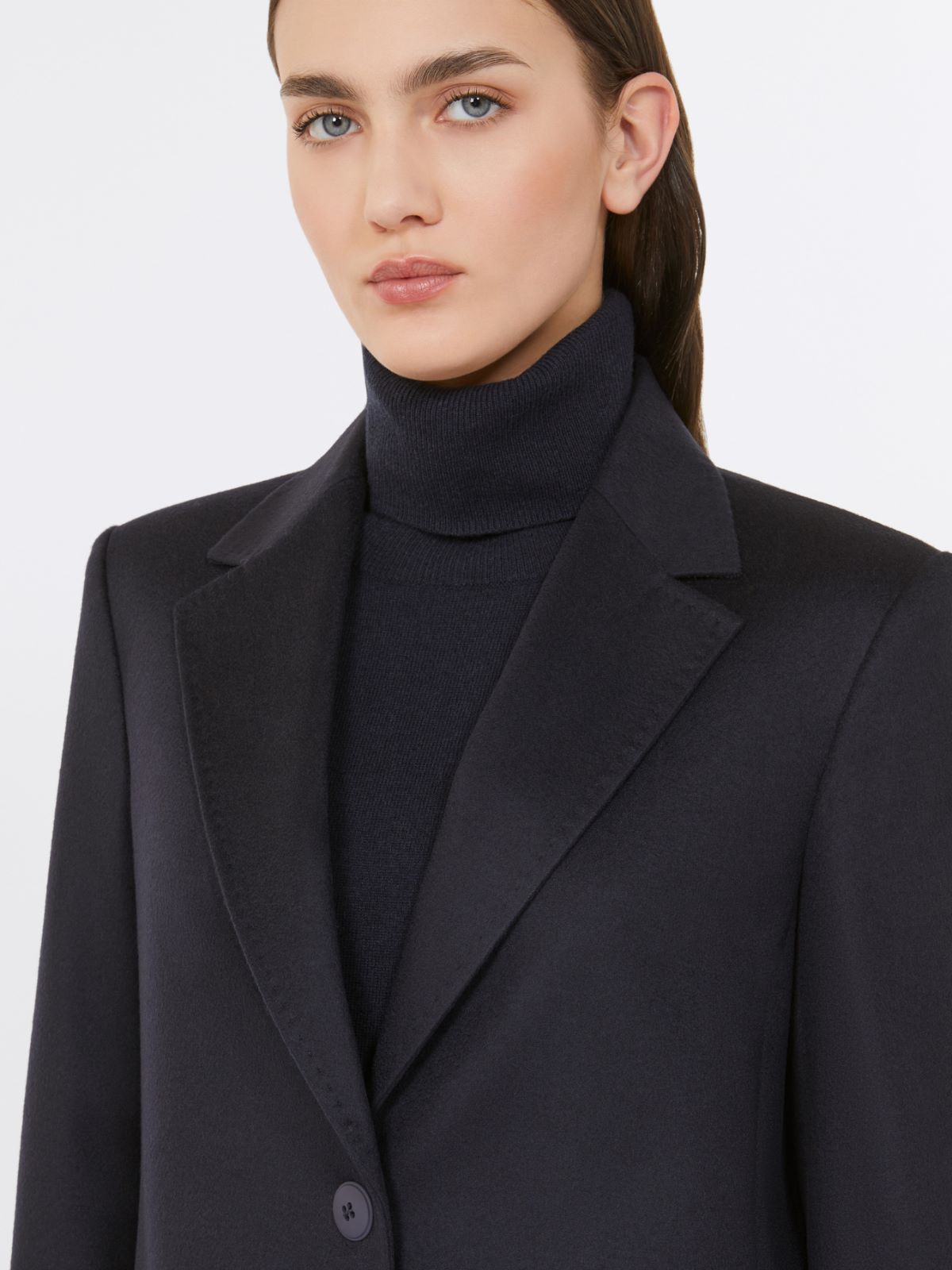Single-breasted wool broadcloth blazer - NAVY - Max Mara - 4