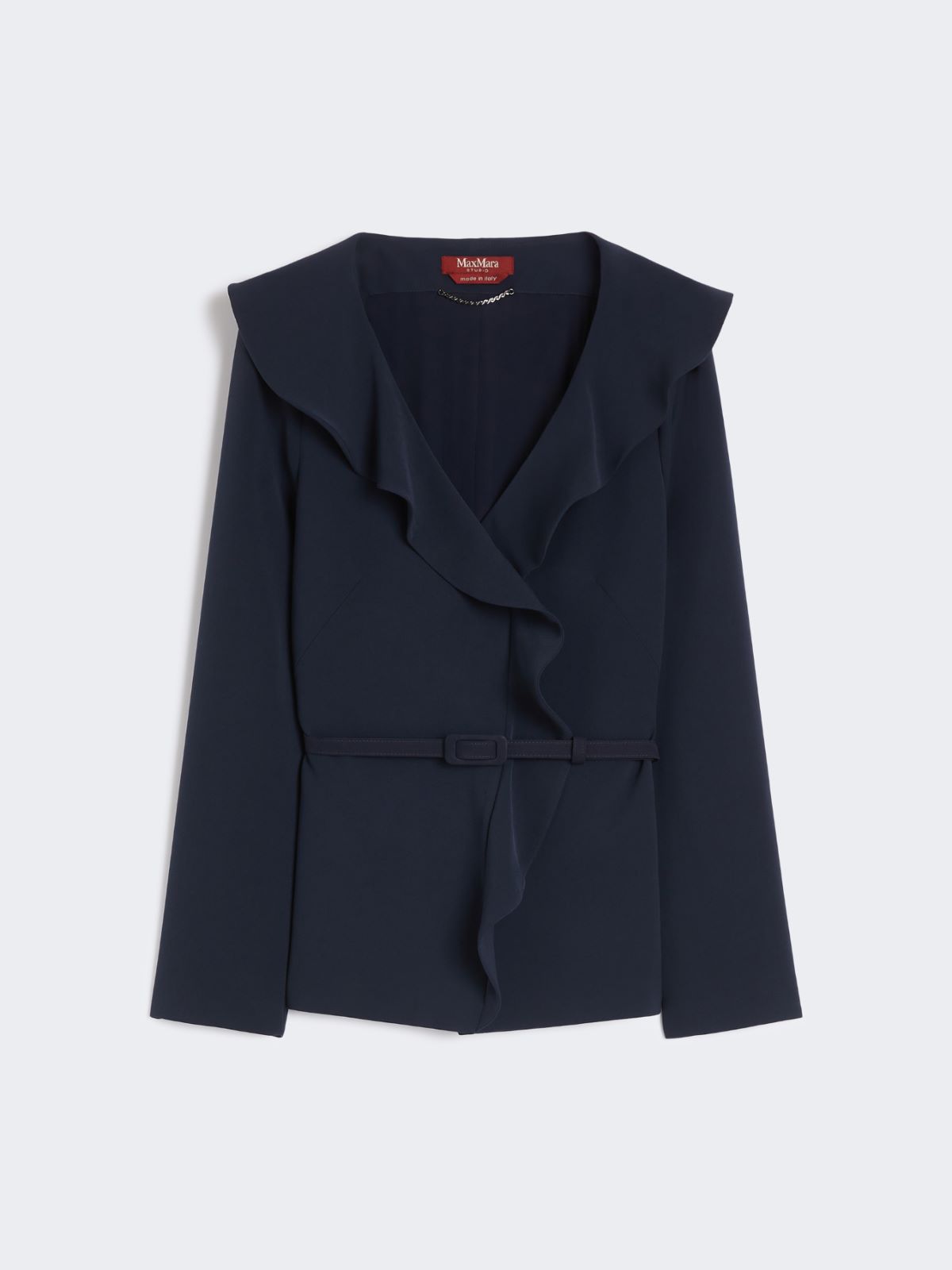 Cady jacket with ruffle - MIDNIGHTBLUE - Max Mara - 9