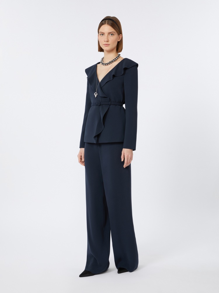 Cady jacket with ruffle - MIDNIGHTBLUE - Max Mara