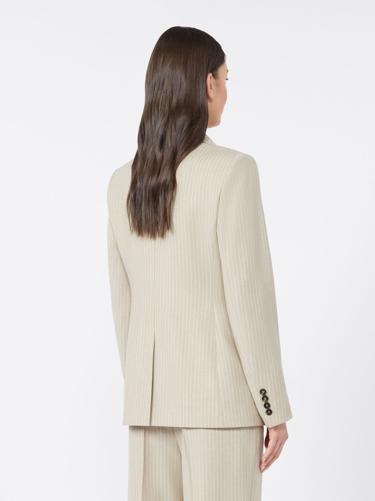 Blazer doppiopetto in flanella - BEIGE - Max Mara - 3