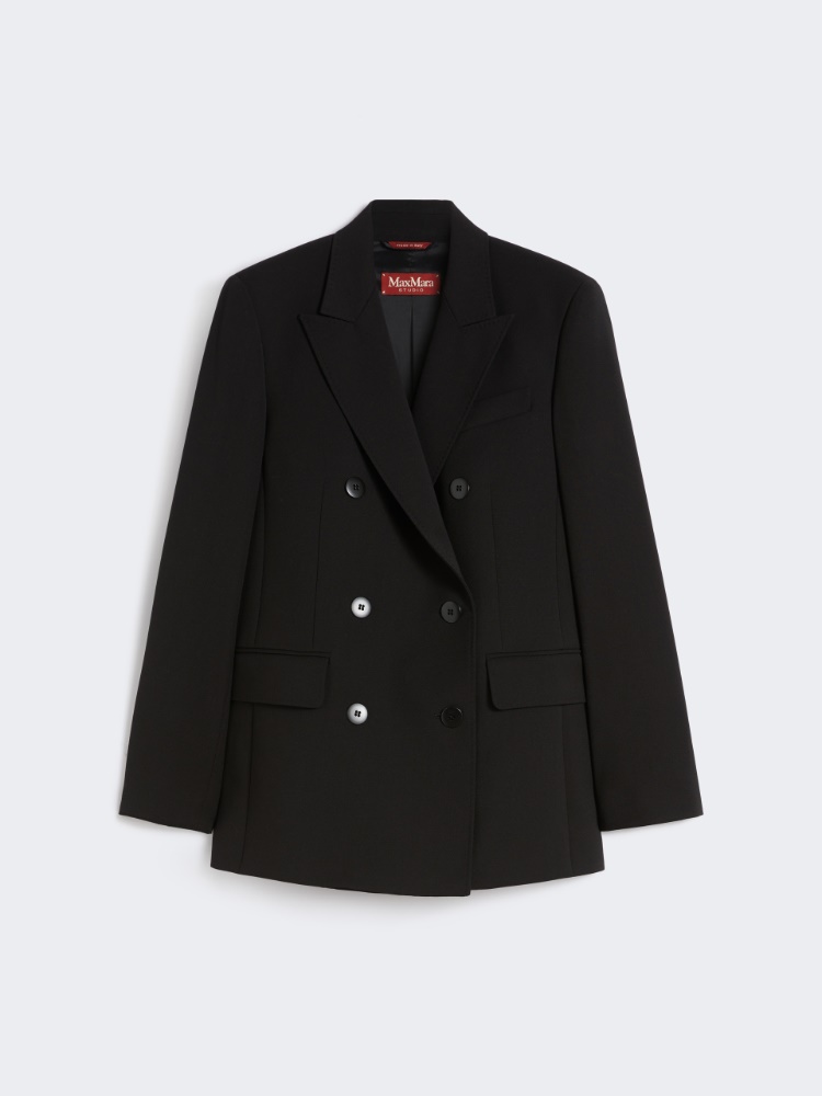 Double-breasted wool blazer - BLACK - Max Mara