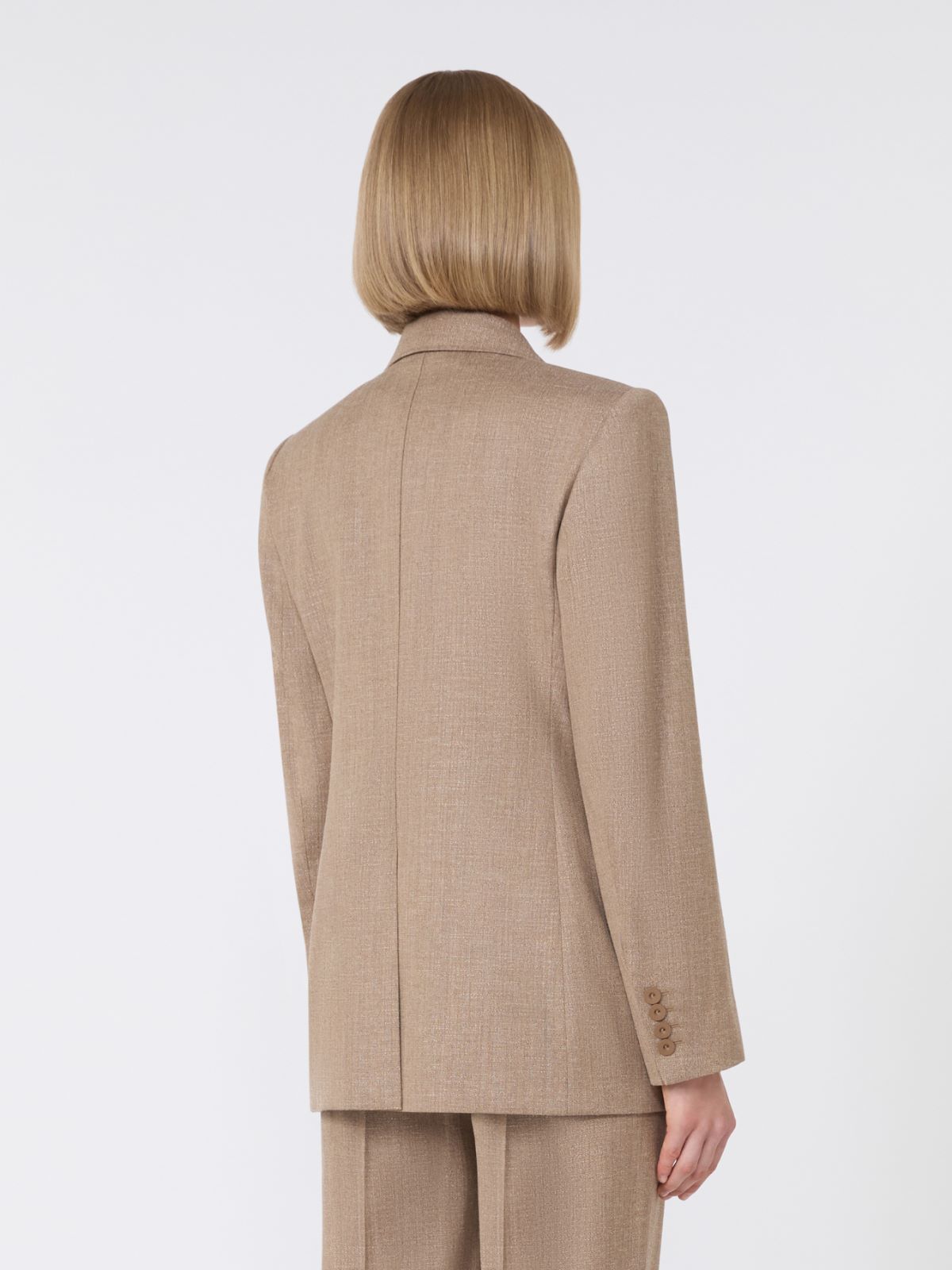 Wool-blend twill blazer - HAZELNUT BROWN - Max Mara - 3