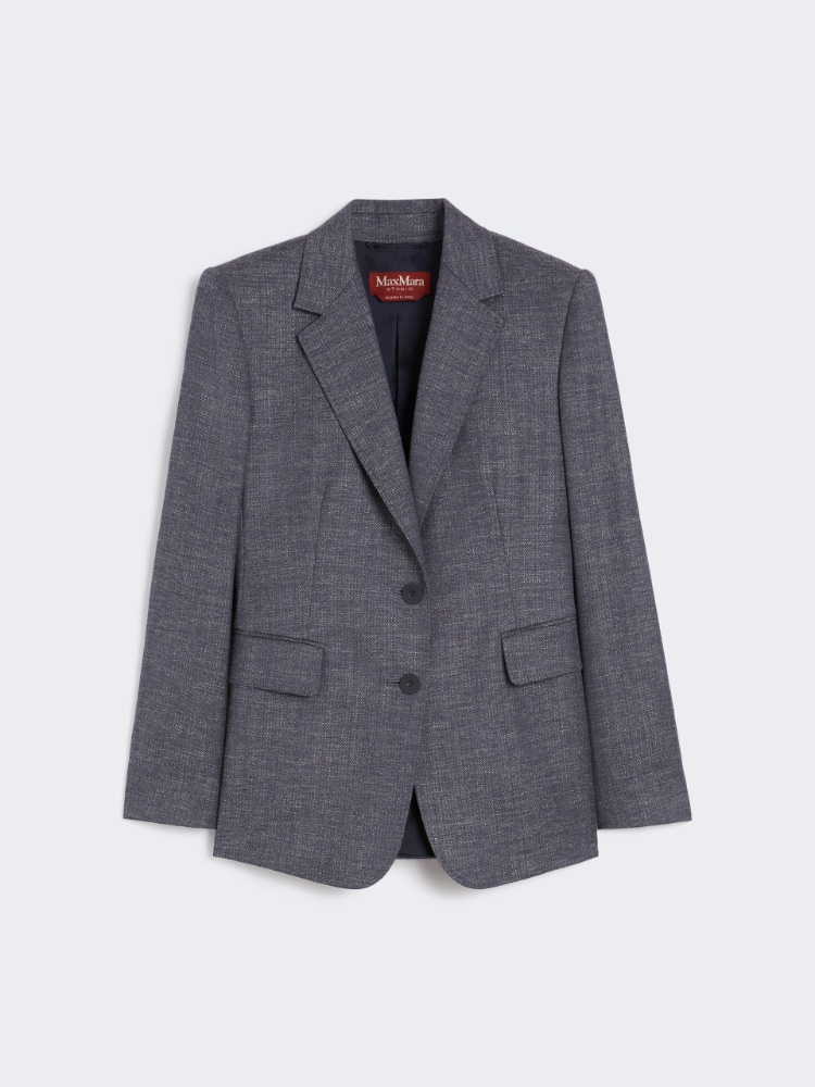 Wool-blend twill blazer - NAVY - Max Mara