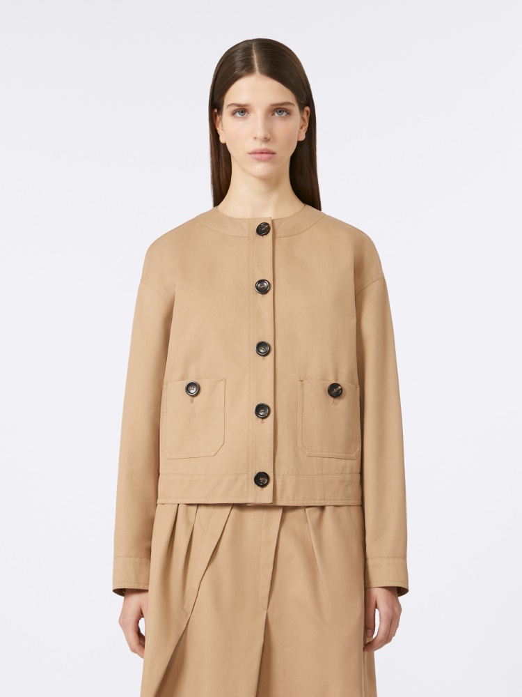DT★Max Mara★コットンブレンドツイル襟 トレンチ コットン 女性 | Max Mara