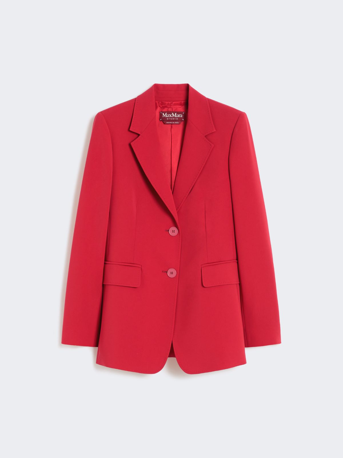 Single-breasted cady blazer - RED - Max Mara - 8