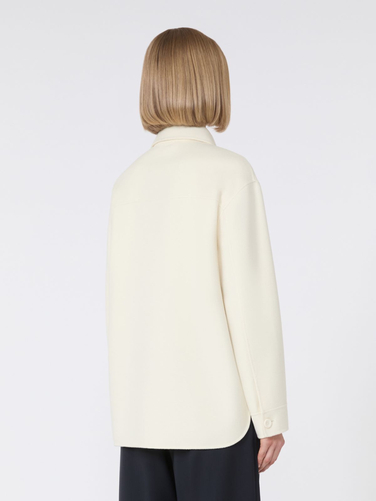 Jacke aus Wollloden, Kaschmir und Seide - WEISS - Max Mara - 3