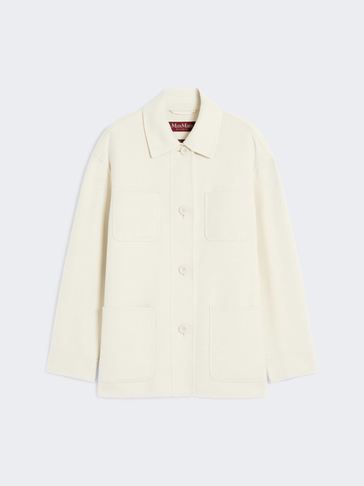 Jacket in wool, cashmere and silk broadcloth - WHITE - Max Mara - 9