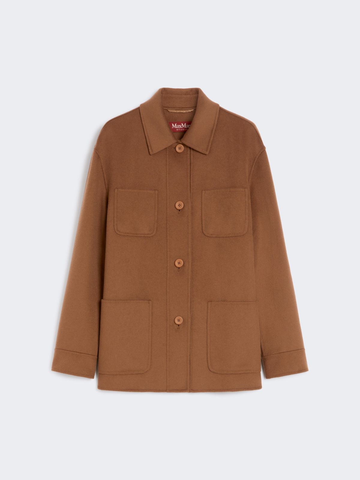 Jacket in wool, cashmere and silk broadcloth - HAZELNUT BROWN - Max Mara - 8