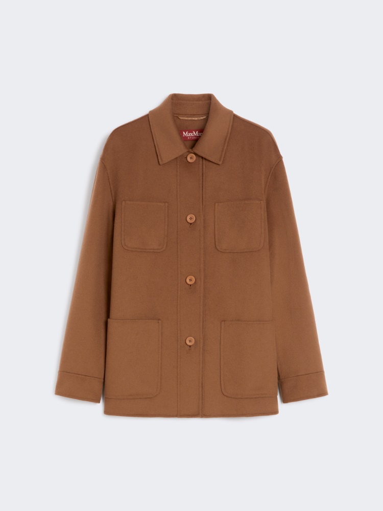 Jacket in wool, cashmere and silk broadcloth - HAZELNUT BROWN - Max Mara