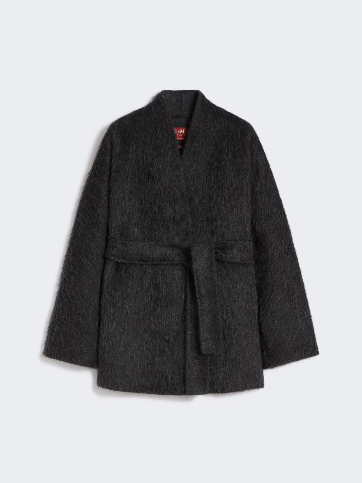 Wool and alpaca cardigan jacket - DARK GREY - Max Mara - 9