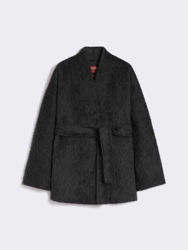 Wool and alpaca cardigan jacket - DARK GREY - Max Mara