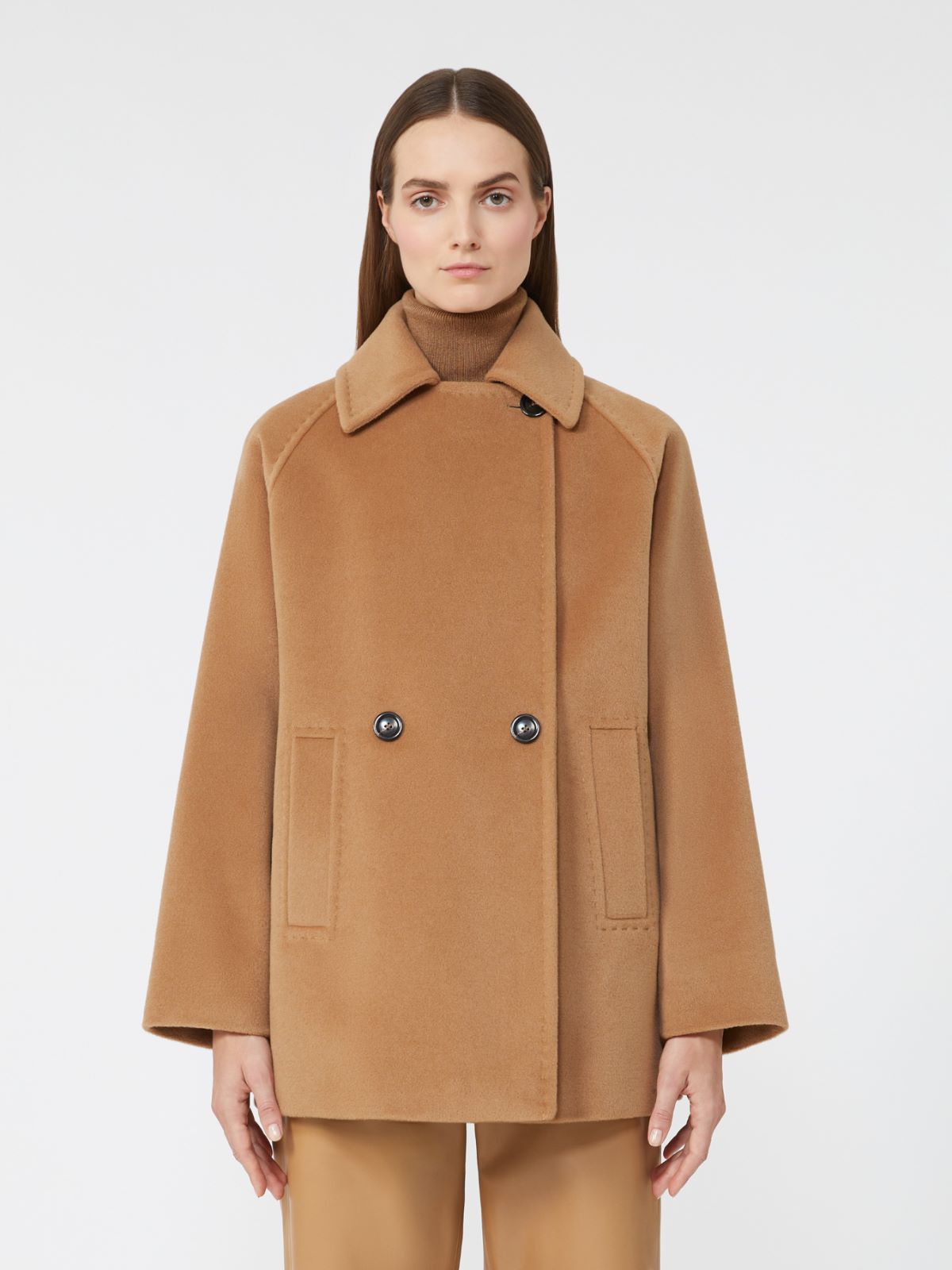 Double-breasted wool peacoat - CAMEL - Max Mara - 2
