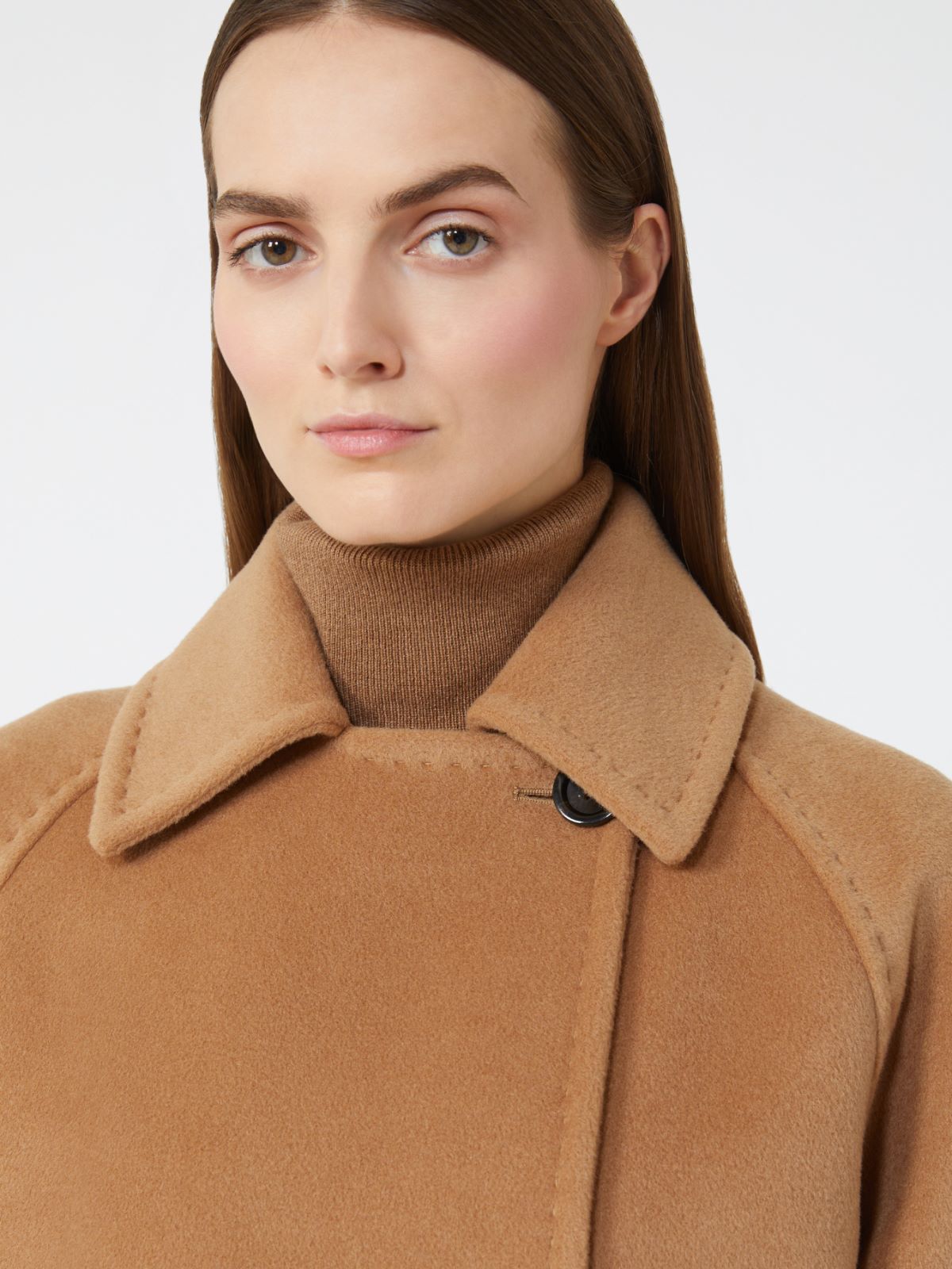 Double-breasted wool peacoat - CAMEL - Max Mara - 4