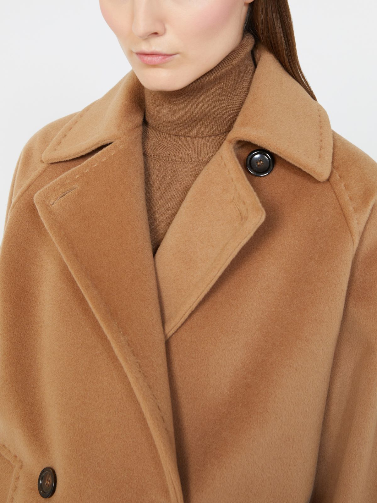 Double-breasted wool peacoat - CAMEL - Max Mara - 5