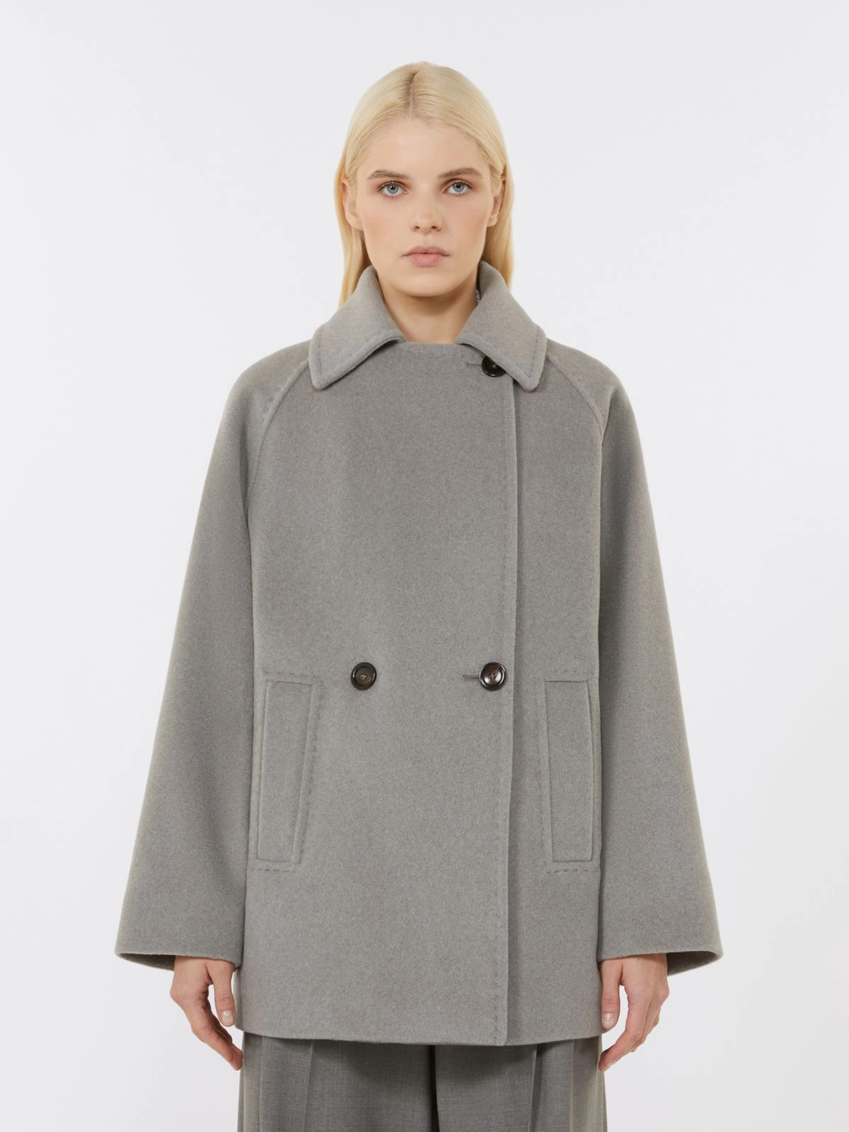 Max Mara Double-Breasted Wool Peacoat