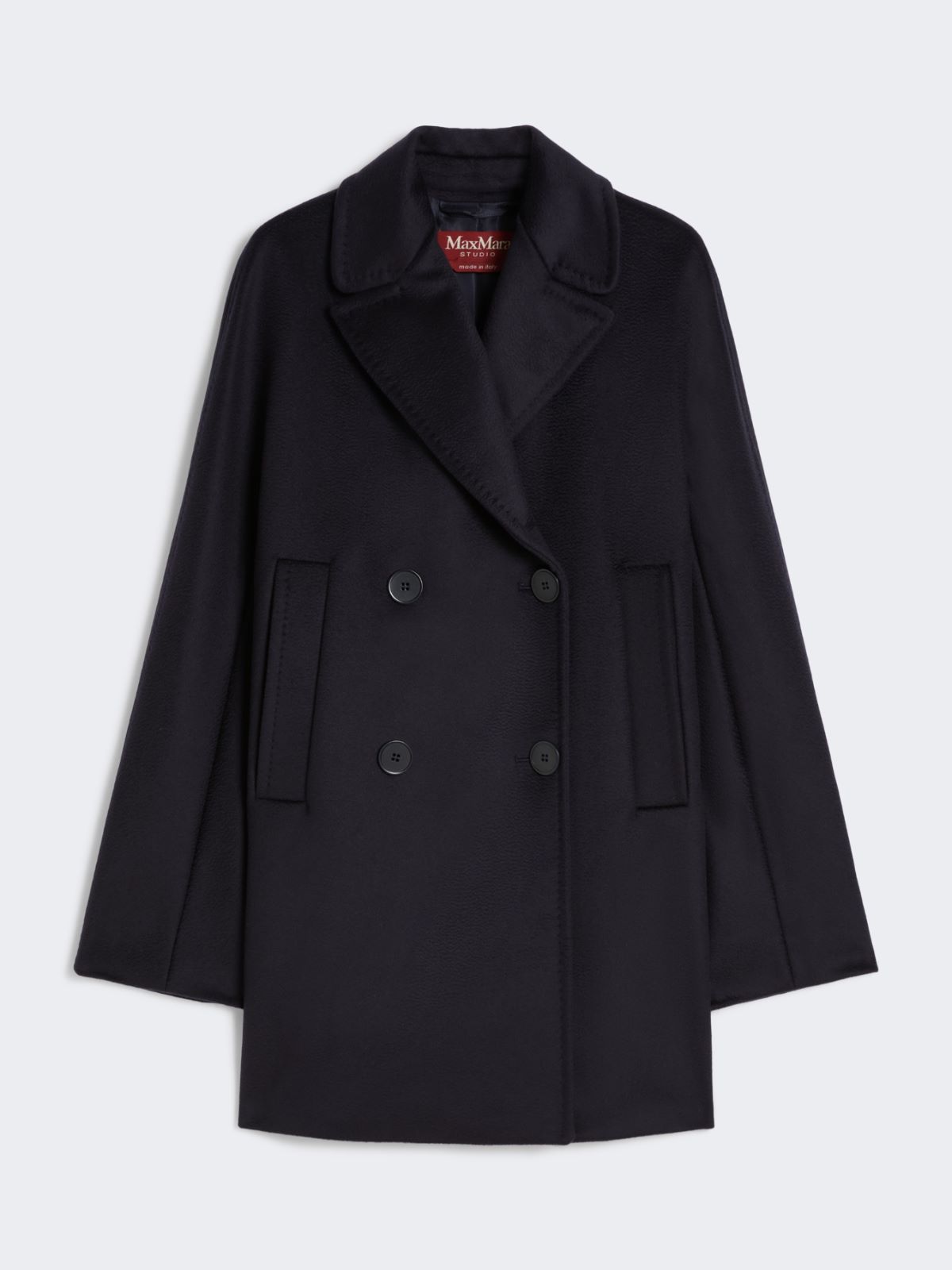 Double-breasted wool pea coat - NAVY - Max Mara - 9