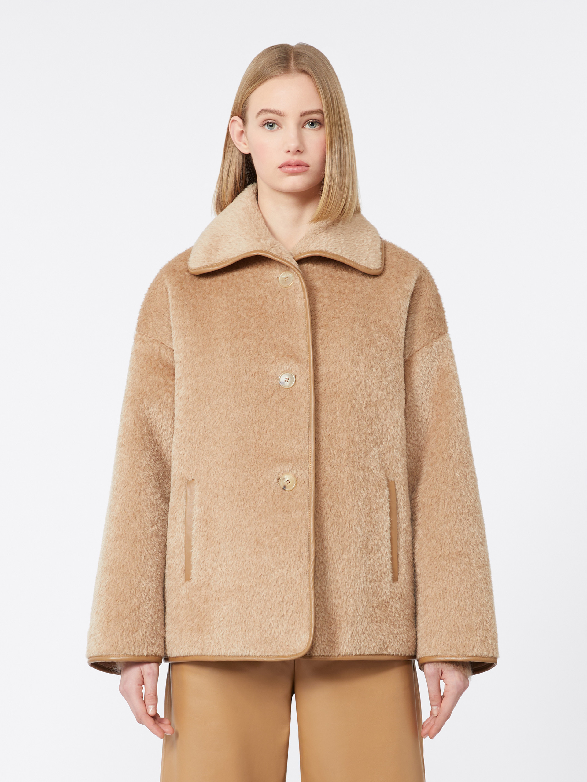 [ヴァデット] スーリーアルパカ オーバーサイズ ショート コート - CAMEL - Max Mara - 2