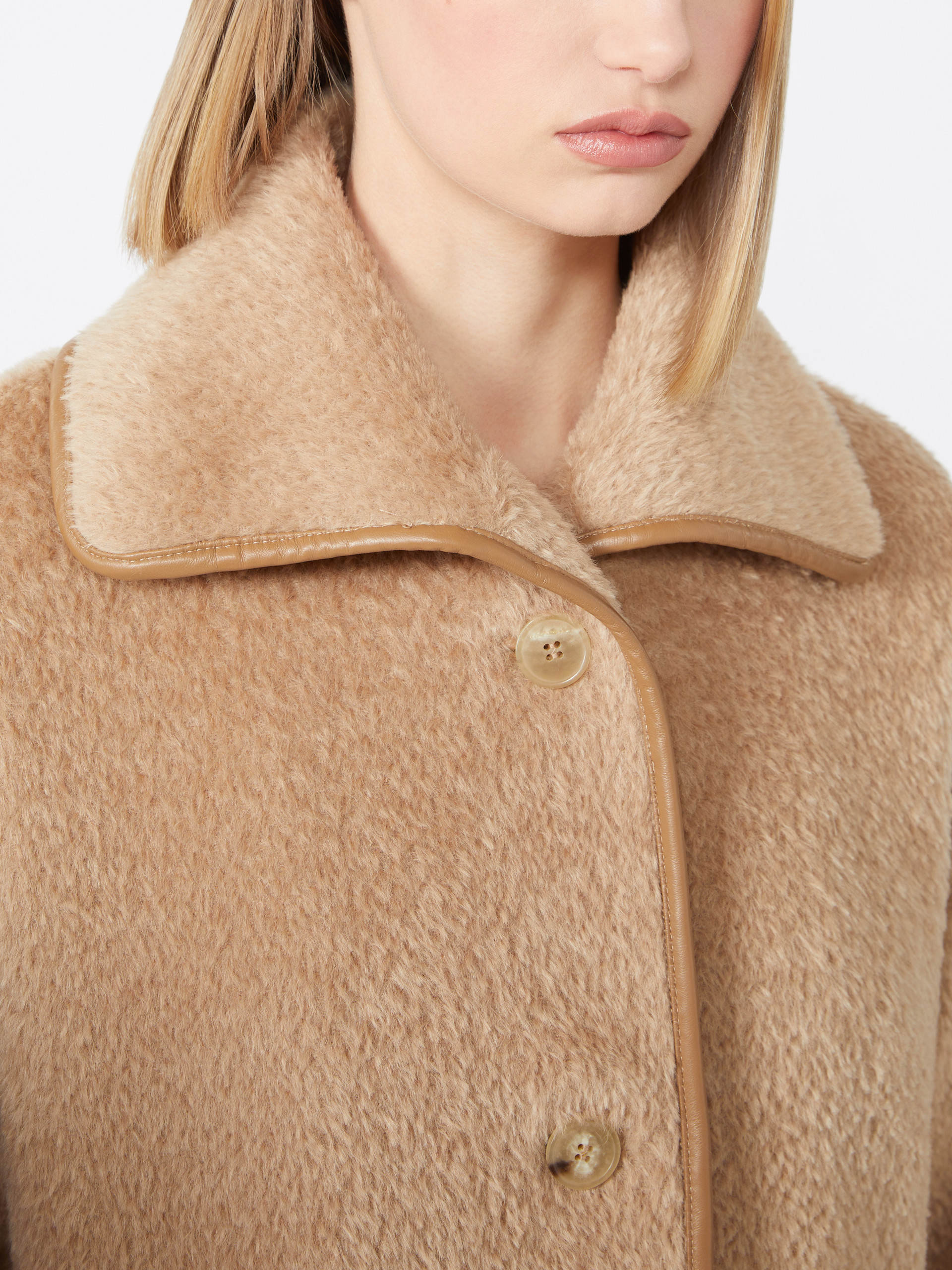 [ヴァデット] スーリーアルパカ オーバーサイズ ショート コート - CAMEL - Max Mara - 4