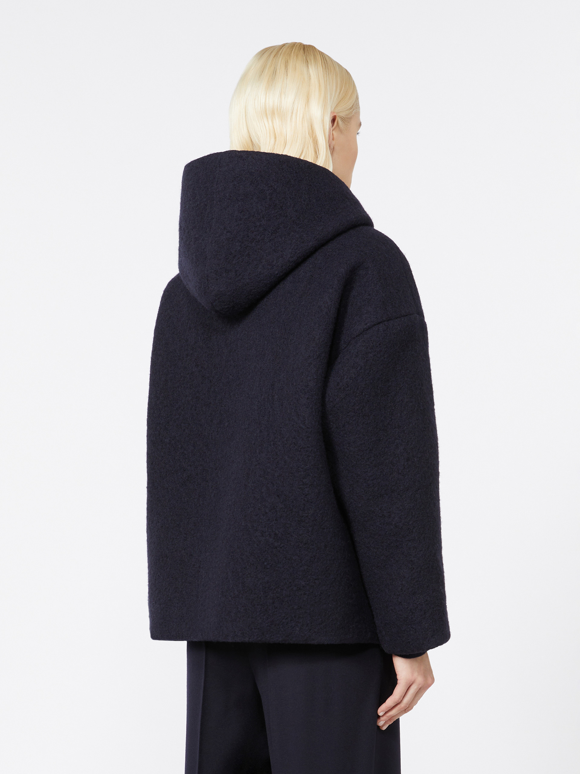 [フネ] ウール  ブークレ ショート コート - NAVY - Max Mara - 3