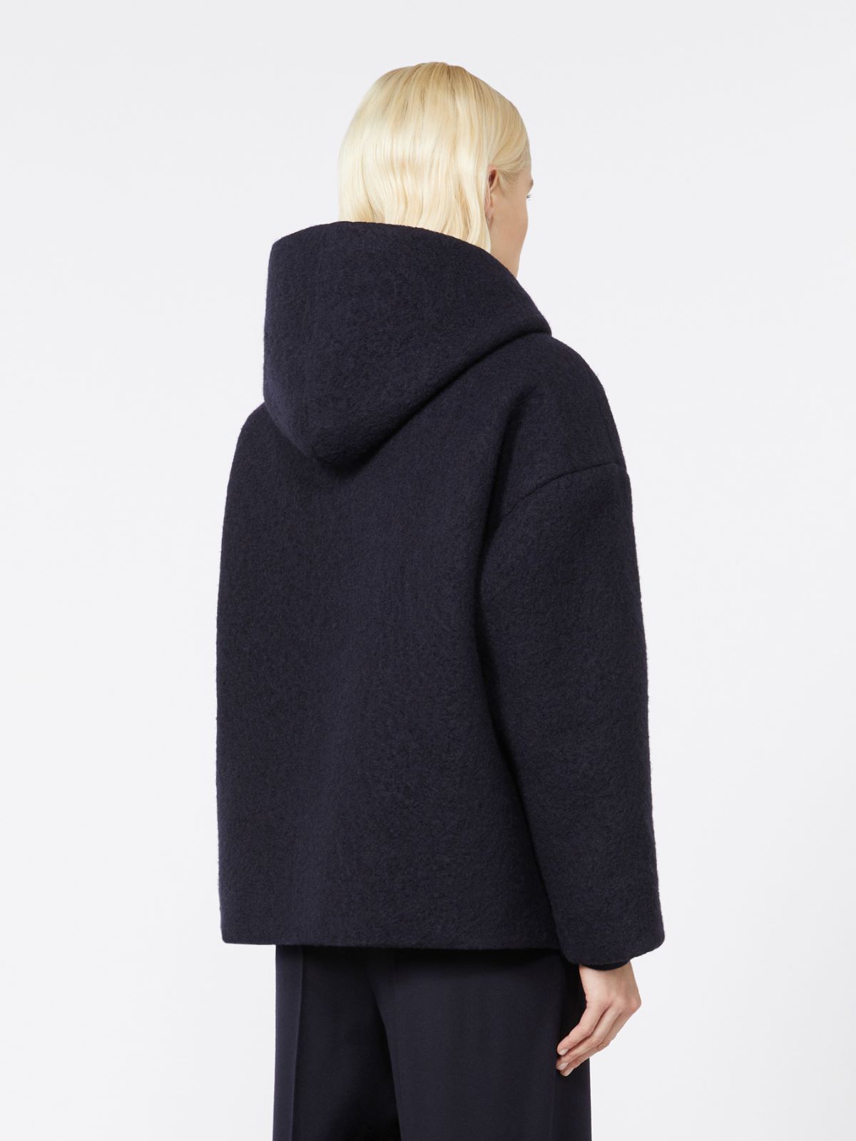 [フネ] ウール  ブークレ ショート コート - NAVY - Max Mara - 6