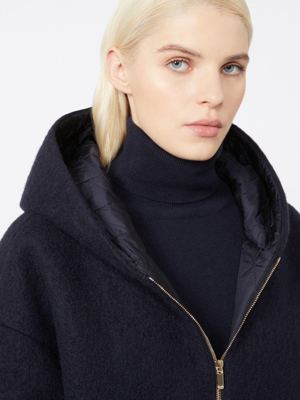 [フネ] ウール  ブークレ ショート コート - NAVY - Max Mara - 6