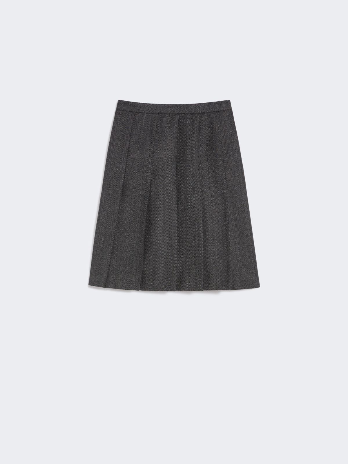 Flannel pleated skirt - DARK GREY - Max Mara - 9
