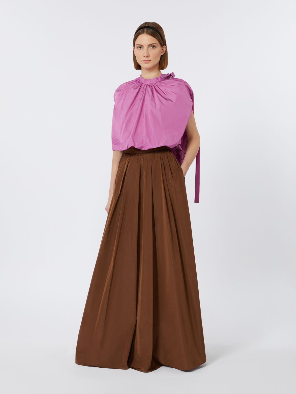 Long taffeta skirt - BROWN - Max Mara - 9