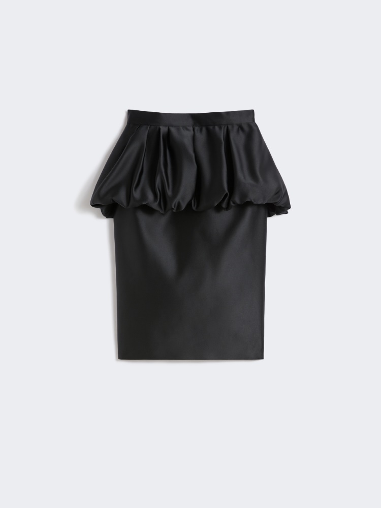 Falda lápiz en tejido duchesse - NEGRO - Max Mara