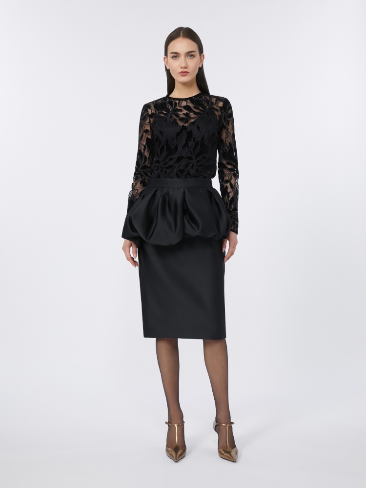 Duchesse pencil skirt - BLACK - Max Mara