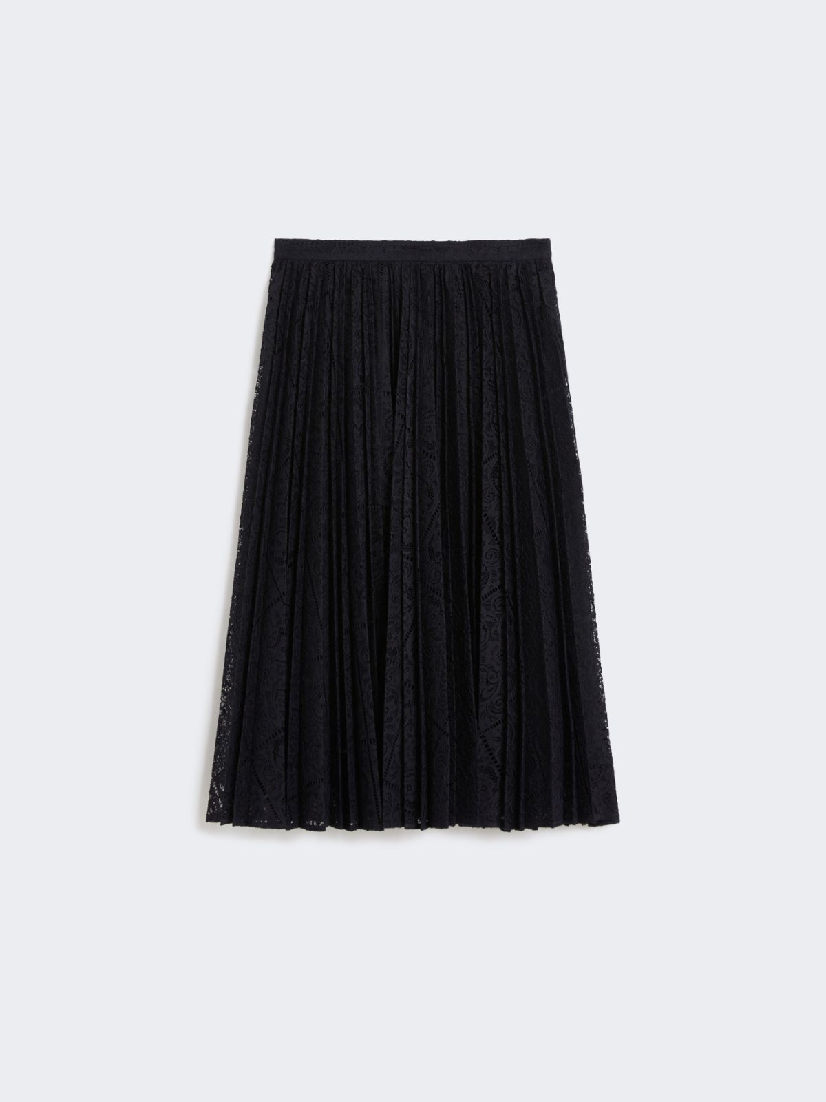 Plissé-pleated lace skirt - NAVY - Max Mara - 9